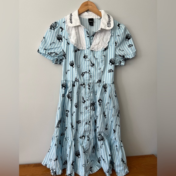 Disney Dresses & Skirts - Disney Alice in Wonderland Curiouser & Curiouser Collared Dress | Women’s Small